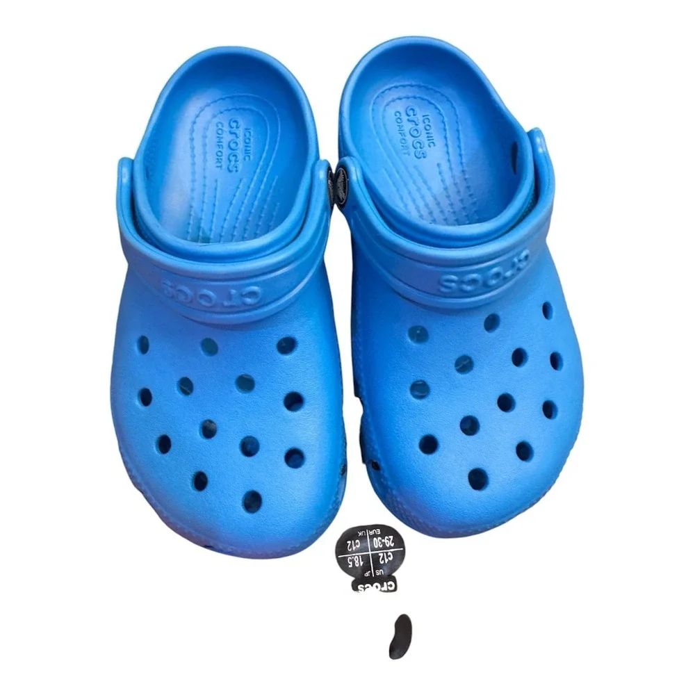 Crocs Big Kids Classic Clog K Slip On Summer Shoes Size C 12 Blue!